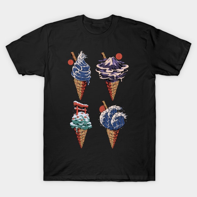 Japanese Ice Creams T-Shirt by Ilustrata